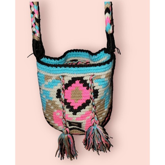 wayuu mochila shoulder drawstring bag - Picture 1 of 4